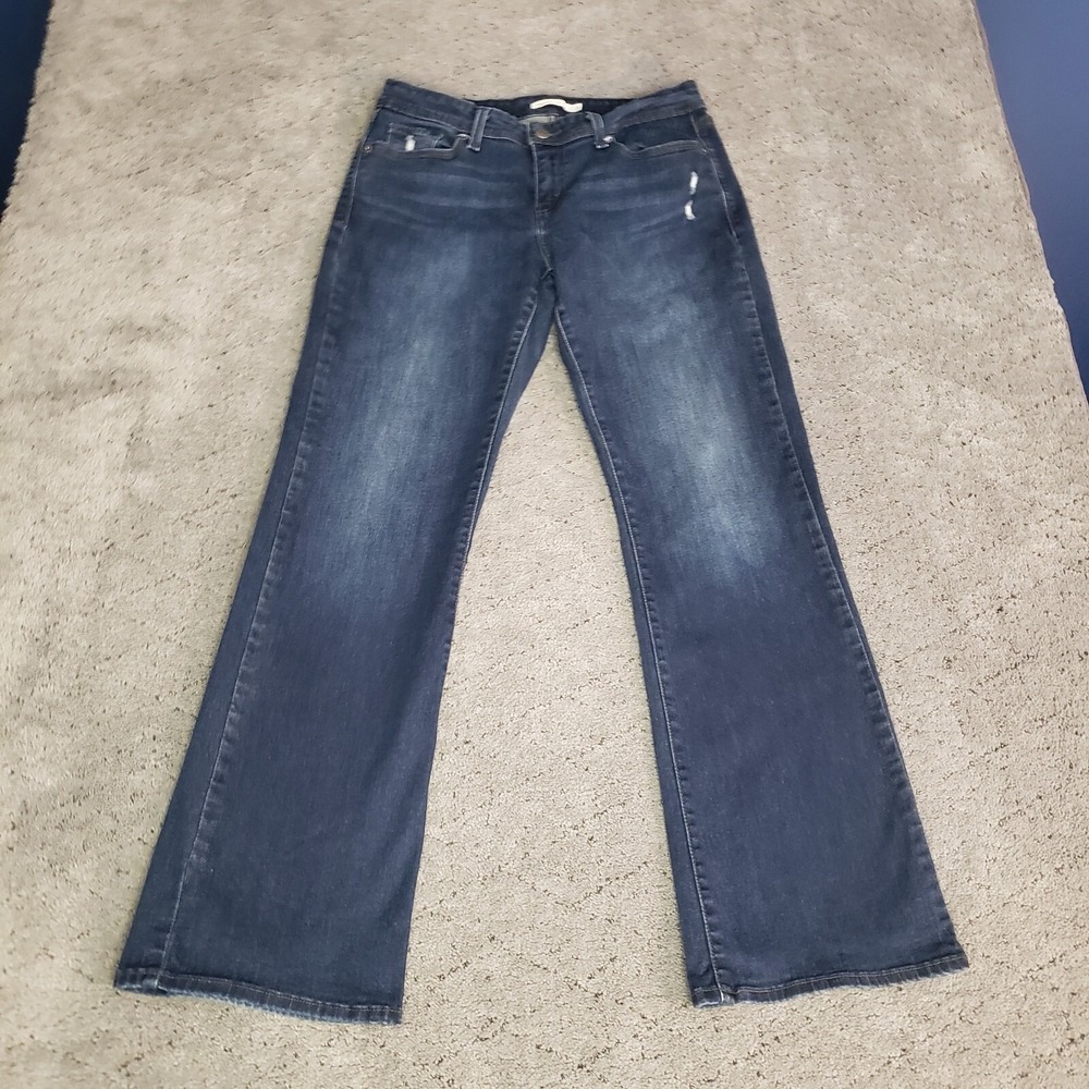 Levis 529 Jeans Womens 31 Blue Curvy Bootcut Dark‎ Wash Denim Mid Rise